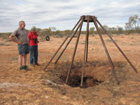 _where permanent water is protected from large animals by Patjarr spiders